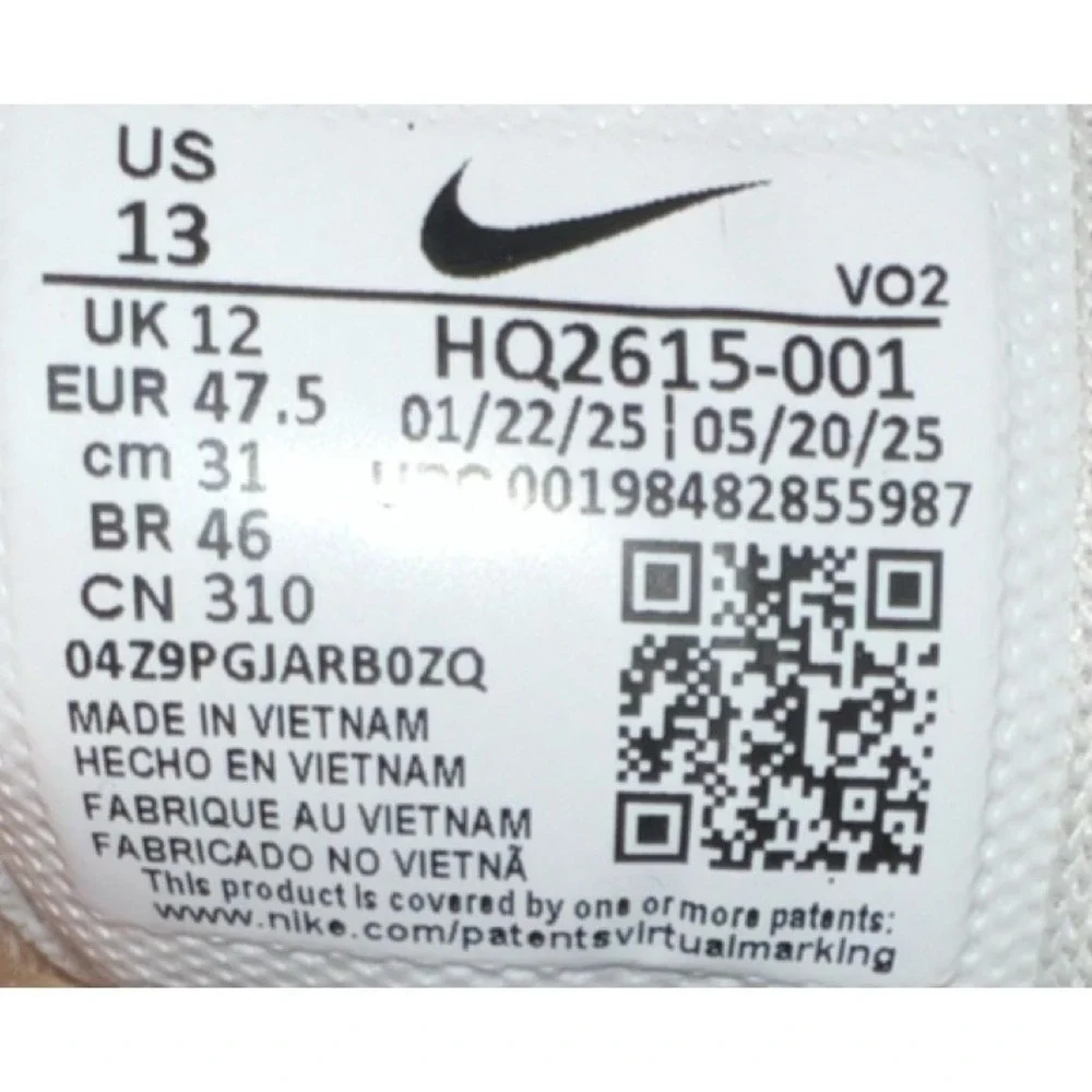 35N14/Nike Metcon10 AMP HQ2615-001 Low Top Lace Mesh Men's Sneakers White Size13
